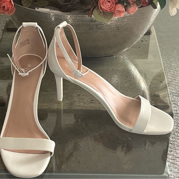 Call It Spring White Heeled Sandals - Picture 2 of 5